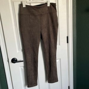 Brown Suede Leggings